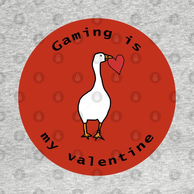 Gaming is My Valentine Round by ellenhenryart